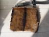 goat leather bag with double face goat fur flap