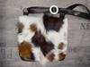 goat leather bag with cow fur flap